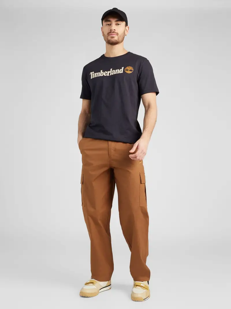 TIMBERLAND Maglietta beige chiaro / arancione / nero miniatura 3