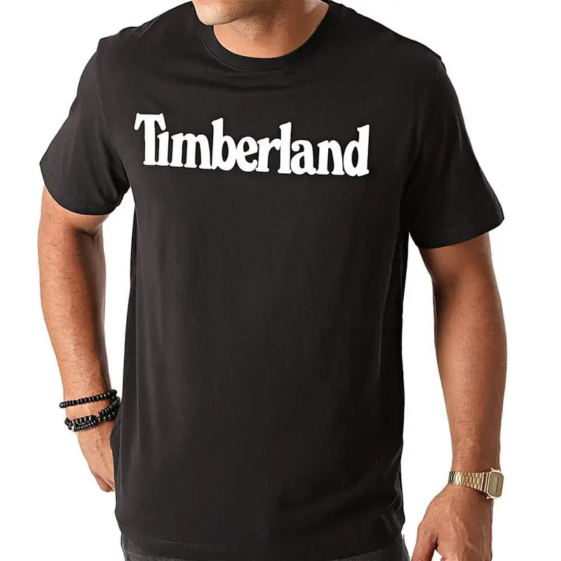 Maglietta biologica Timberland Brand Line | Timberland Nero