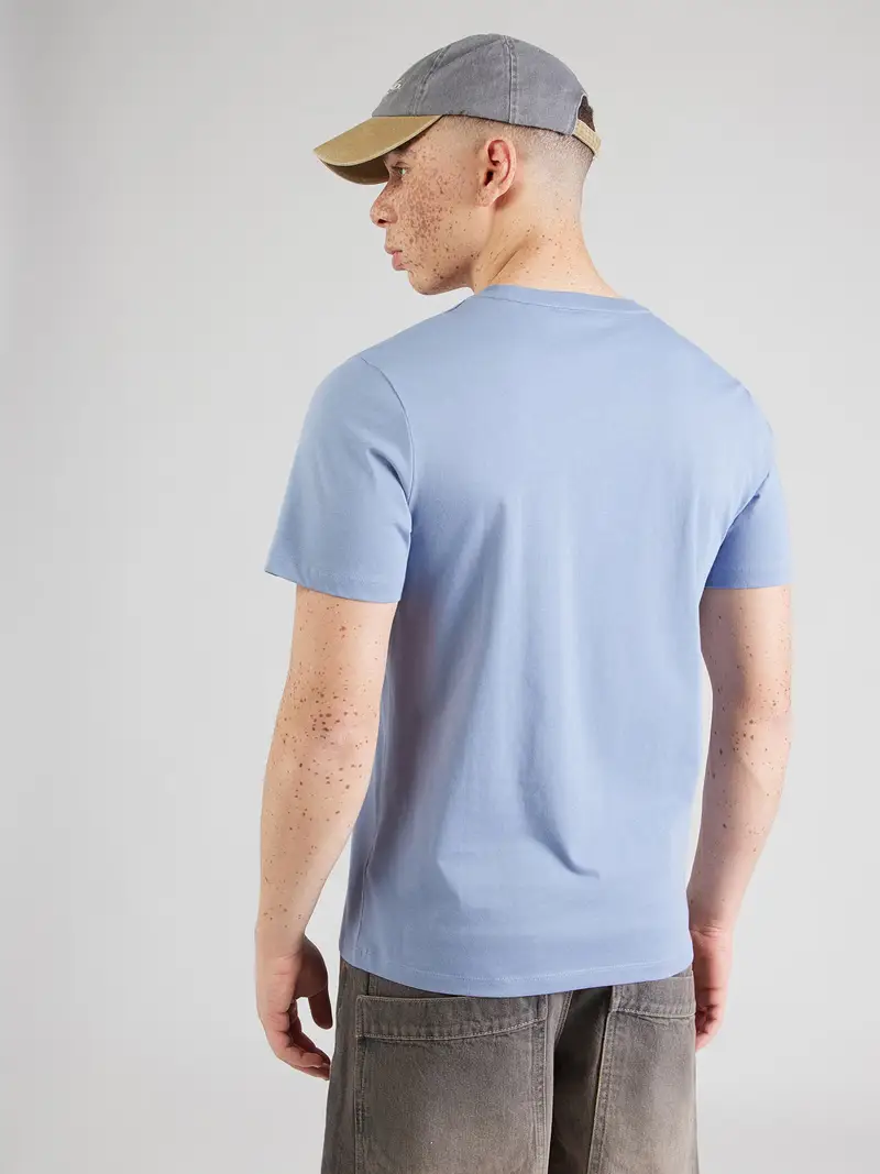 Maglietta blu chiaro / bianco miniatura 2