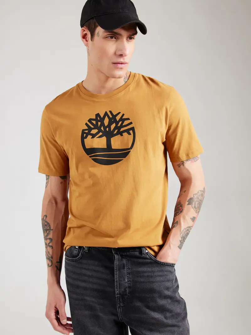 Maglietta caramello / marrone chiaro / marrone scuro miniatura 2