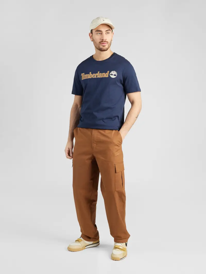 TIMBERLAND Maglietta marino / giallo oro / bianco miniatura 3