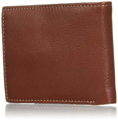 Timberland Men's Genuine Leather RFID Blocking Passcase Security Wallet, Brown, One Size miniatura 2