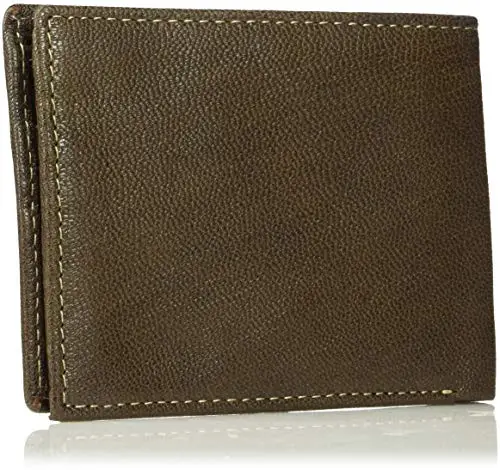 Timberland Men's Leather RFID Blocking Passcase Security Wallet, Dark Brown, One Size miniatura 2