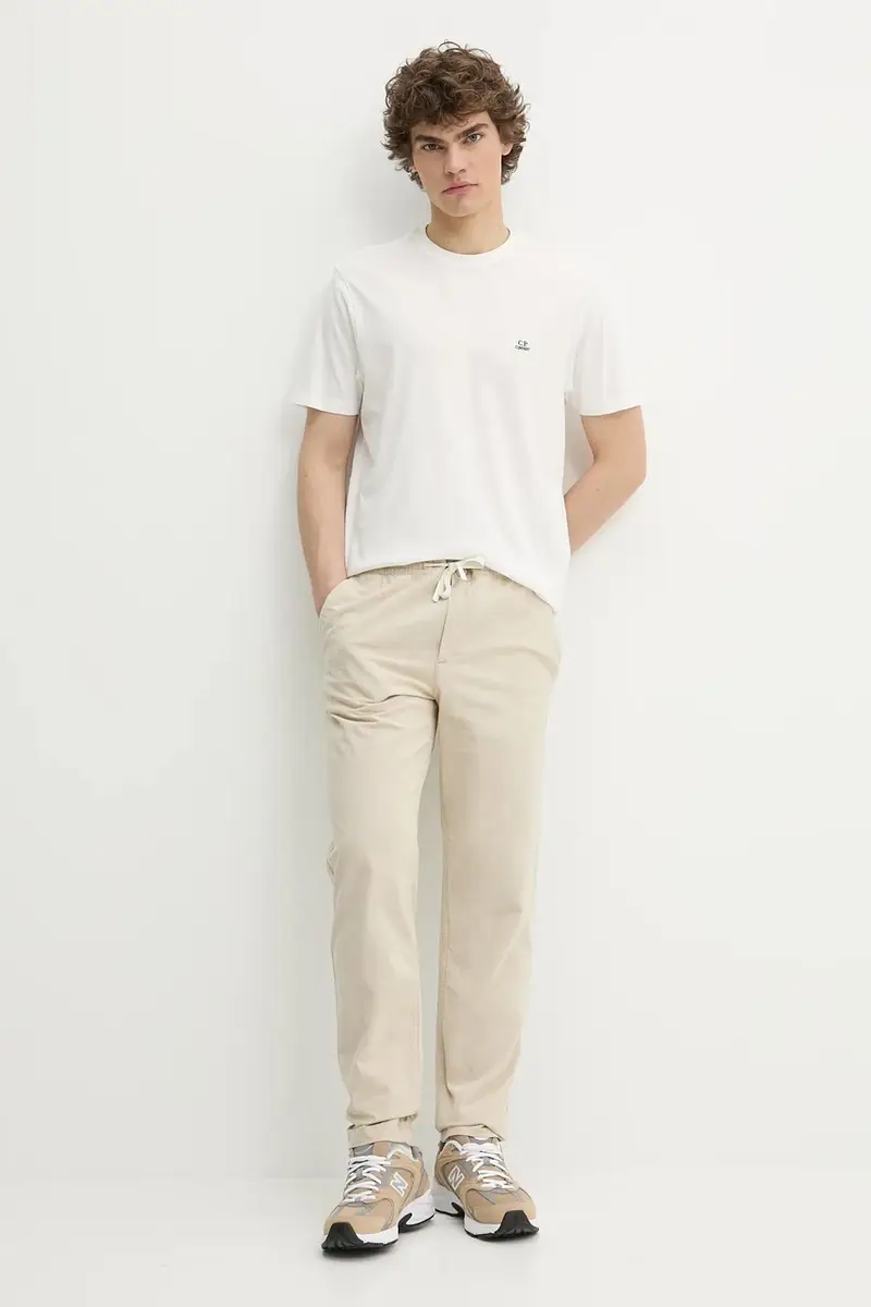 pantaloni in cotone colore beige TB0A2F6BEOH1 miniatura 2