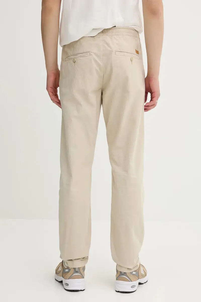 pantaloni in cotone colore beige TB0A2F6BEOH1 miniatura 3