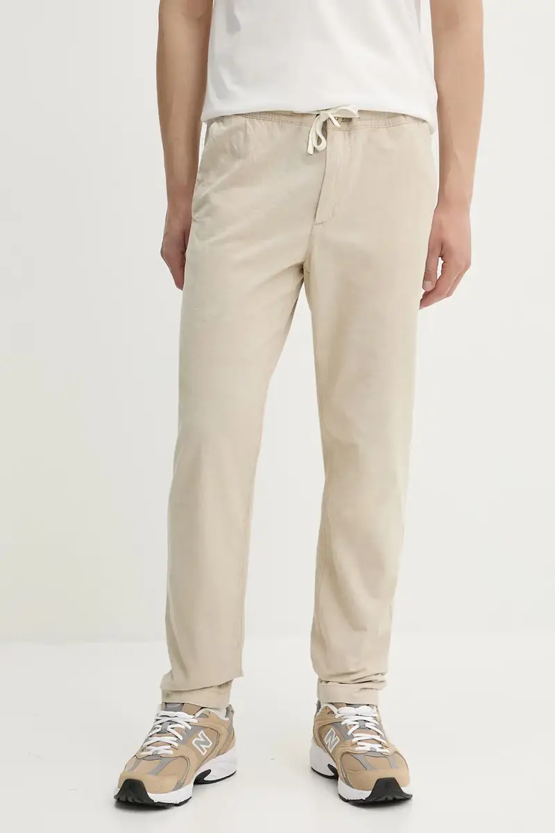 pantaloni in cotone colore beige TB0A2F6BEOH1