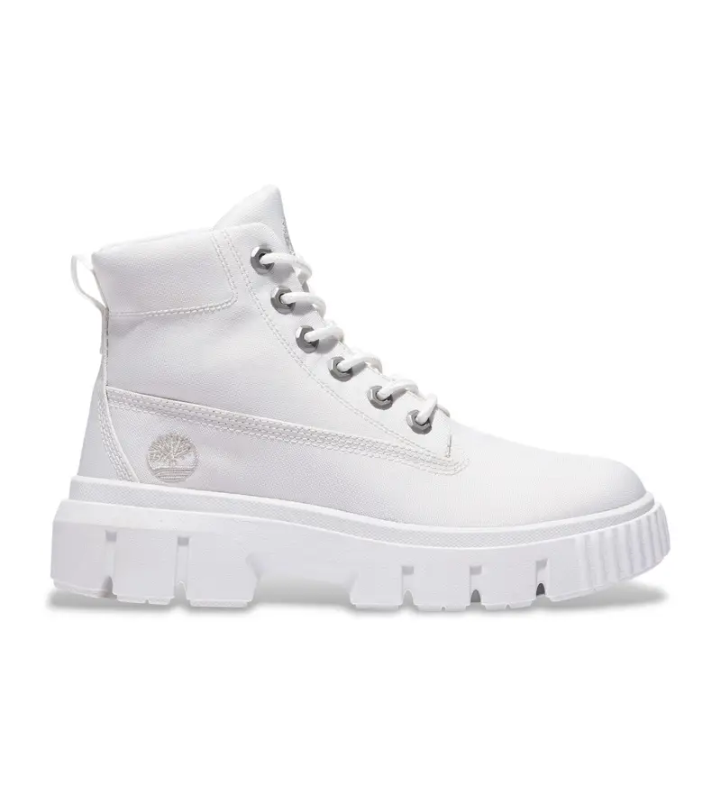 per donna TB0A2JFQL771 Sneakers bianche Greyfield (38 W), Bianco, Tessuto, 3 a 5cm, Stringhe, Casual