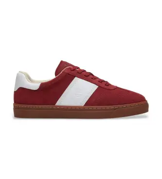 per uomo TB0A43GGAGB1 Sneakers in pelle bordeaux di Lisbon Street (40), Basso, Stringhe, Casual, Granata