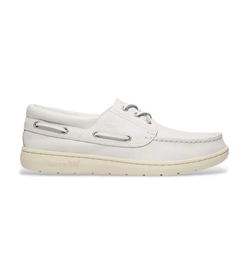 per uomo. TB0A6CXMEM21 Scarpe da barca in pelle bianca Portofino Pier (47.5), Bianco, Basso, Stringhe, Casual