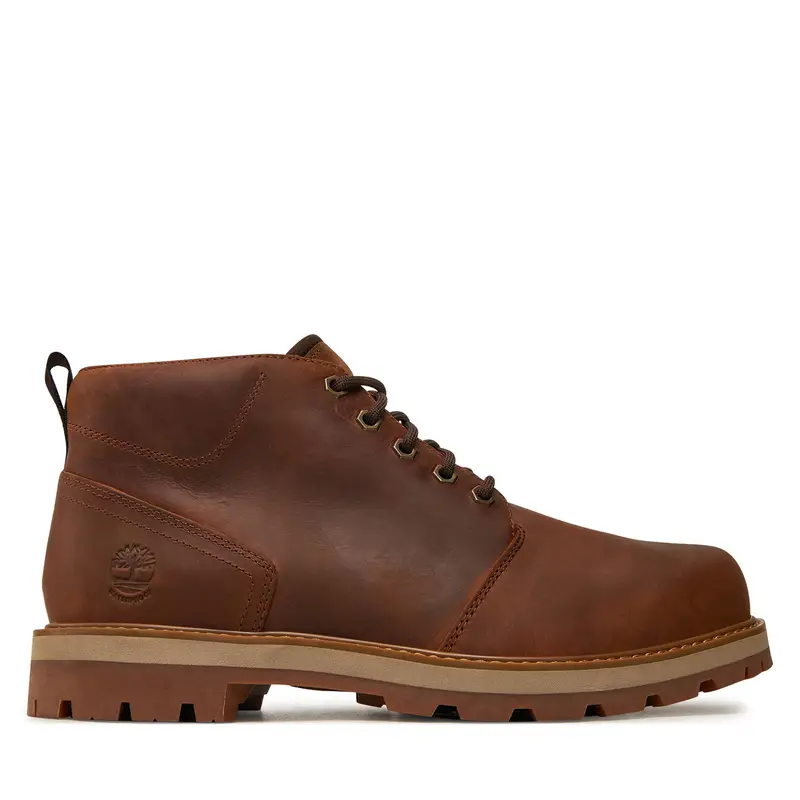 Timberland Polacchine Uomo Marrone in Pelle BRITTON ROAD MID CHUKKA WP