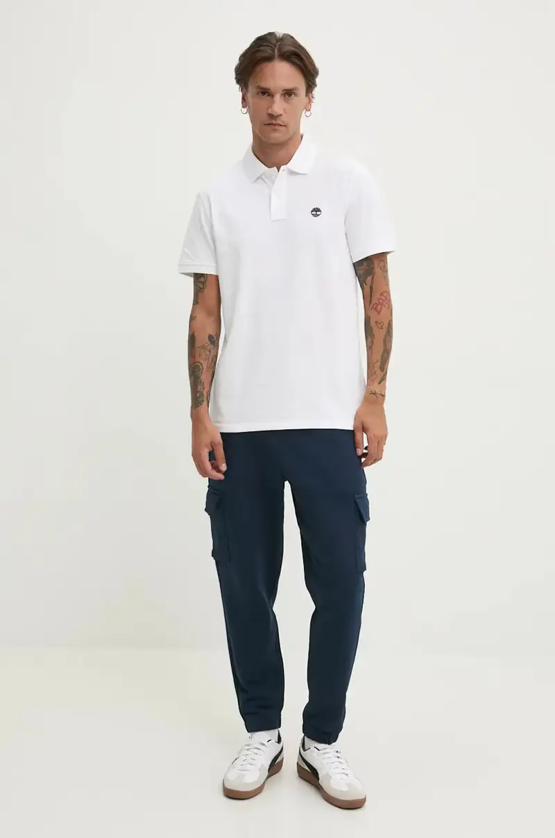 polo in cotone colore bianco TB0A6VDP1001 miniatura 2