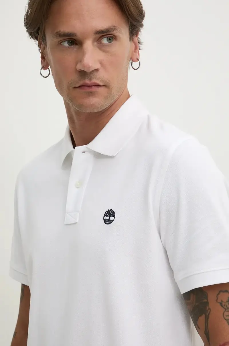 polo in cotone colore bianco TB0A6VDP1001 miniatura 4