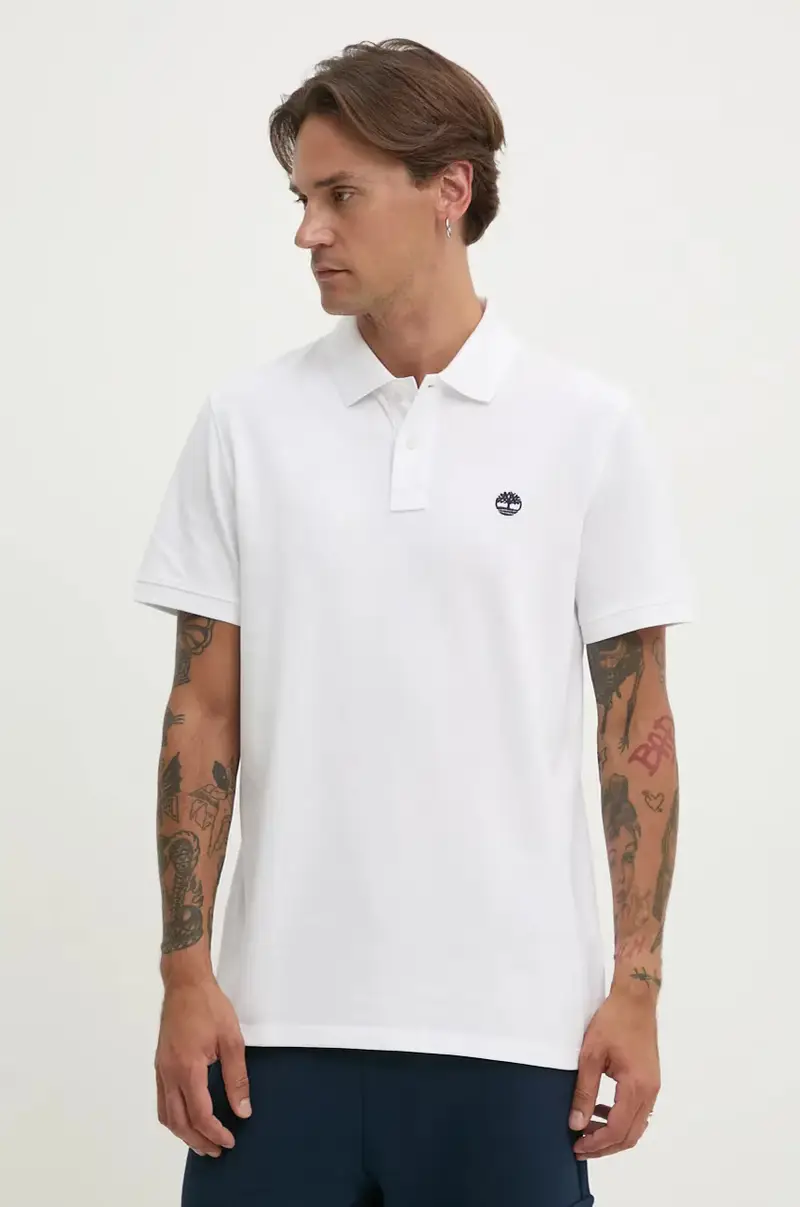 polo in cotone colore bianco TB0A6VDP1001