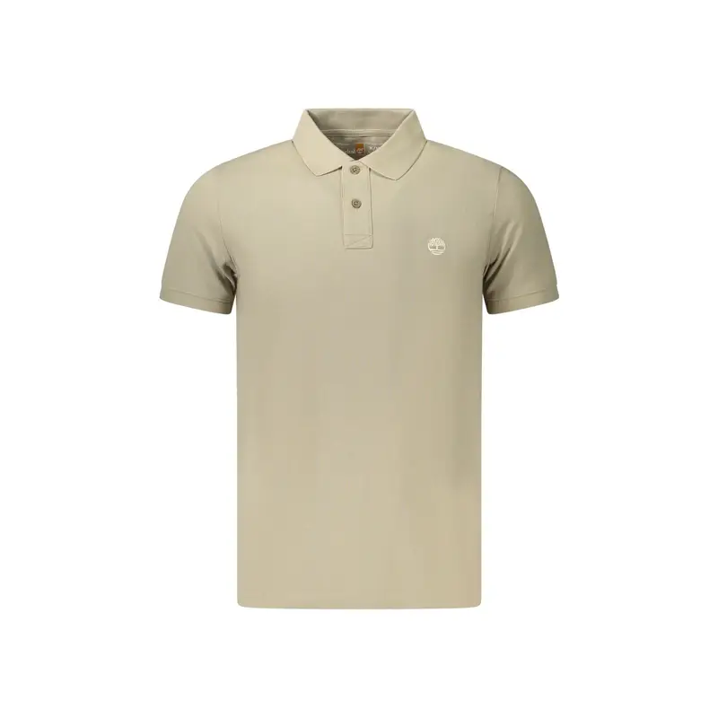 Polo Maniche Corte Uomo beige Ricamo