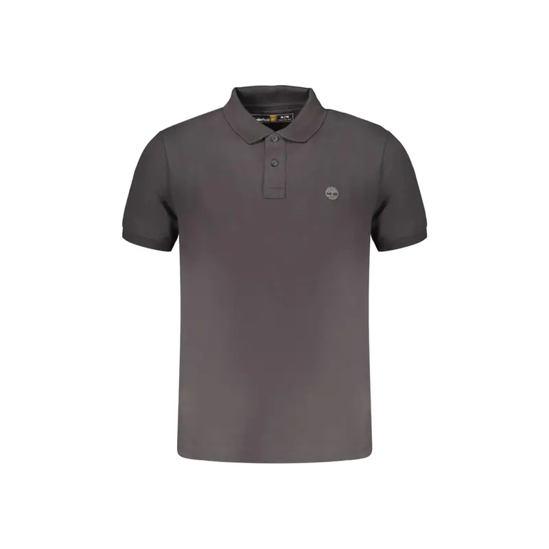 Polo Maniche Corte Uomo Nera Ricamo Nero