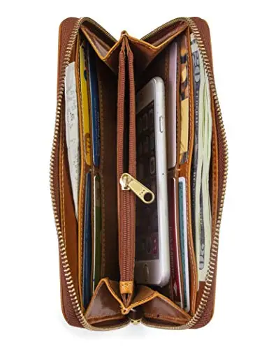 Timberland - Portafoglio da donna in pelle RFID con cerniera e cinturino da polso, taglia unica miniatura 2