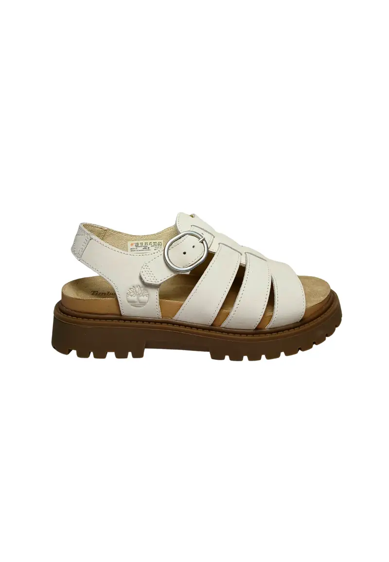 Scarpe Donna Timberland Clairemont Way Fisherman Sandal Natural Nubuck WHITE