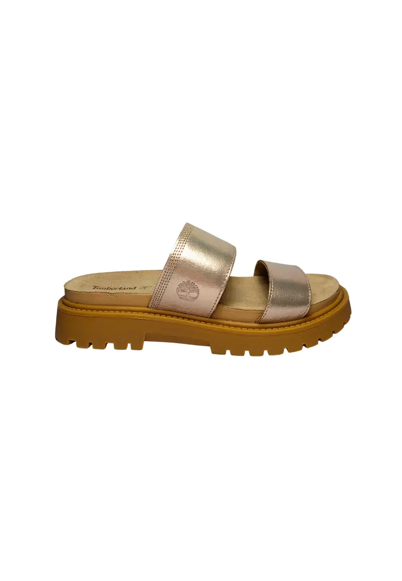 Scarpe Donna Timberland Clairemont Way Slide Sandal Gold Metallic