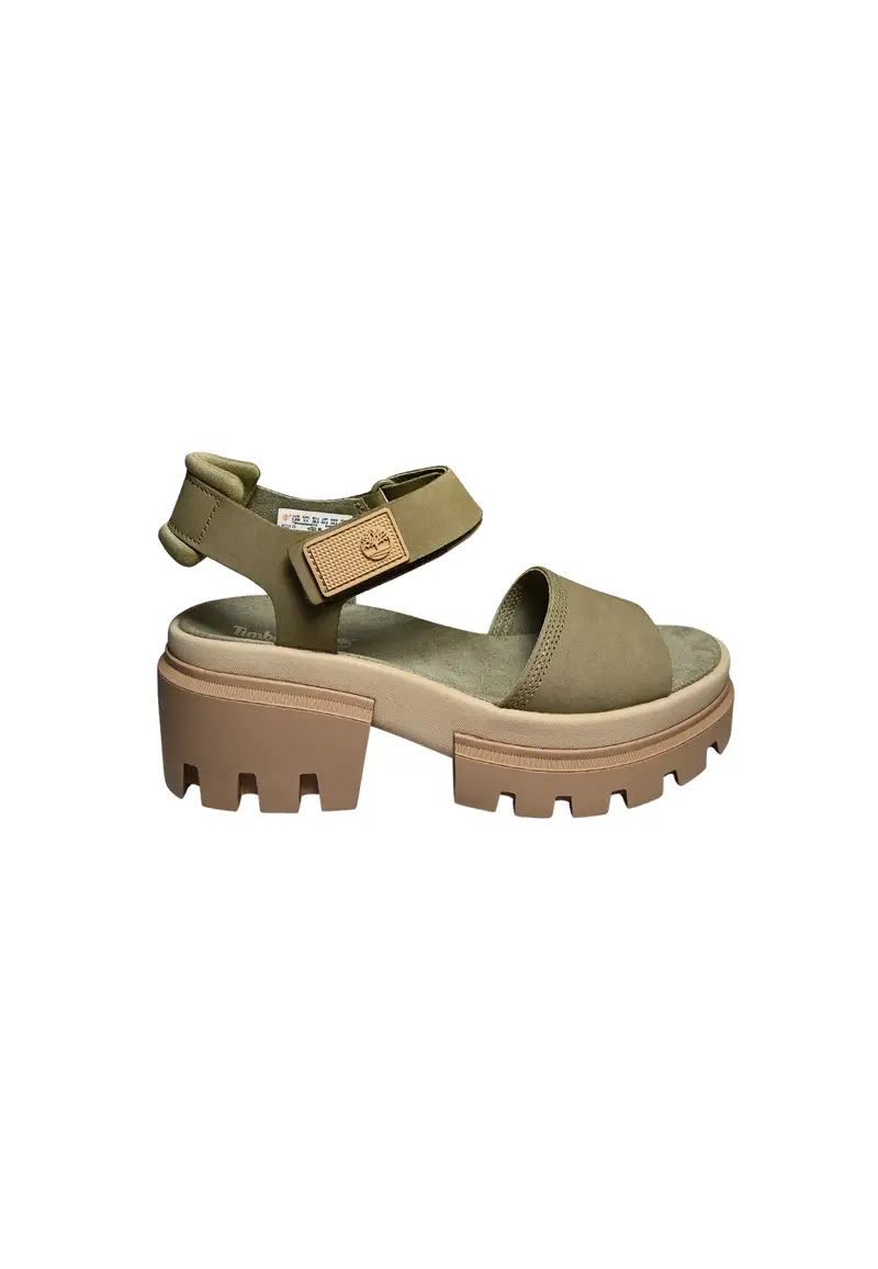Scarpe Donna Timberland Everleigh Backstrap Sandal Light Taupe Nubuck GRAY