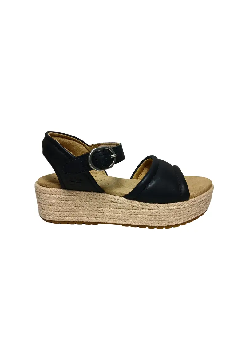 Scarpe Donna Timberland Santorini Sun Backstrap Sandal Black Full Grain