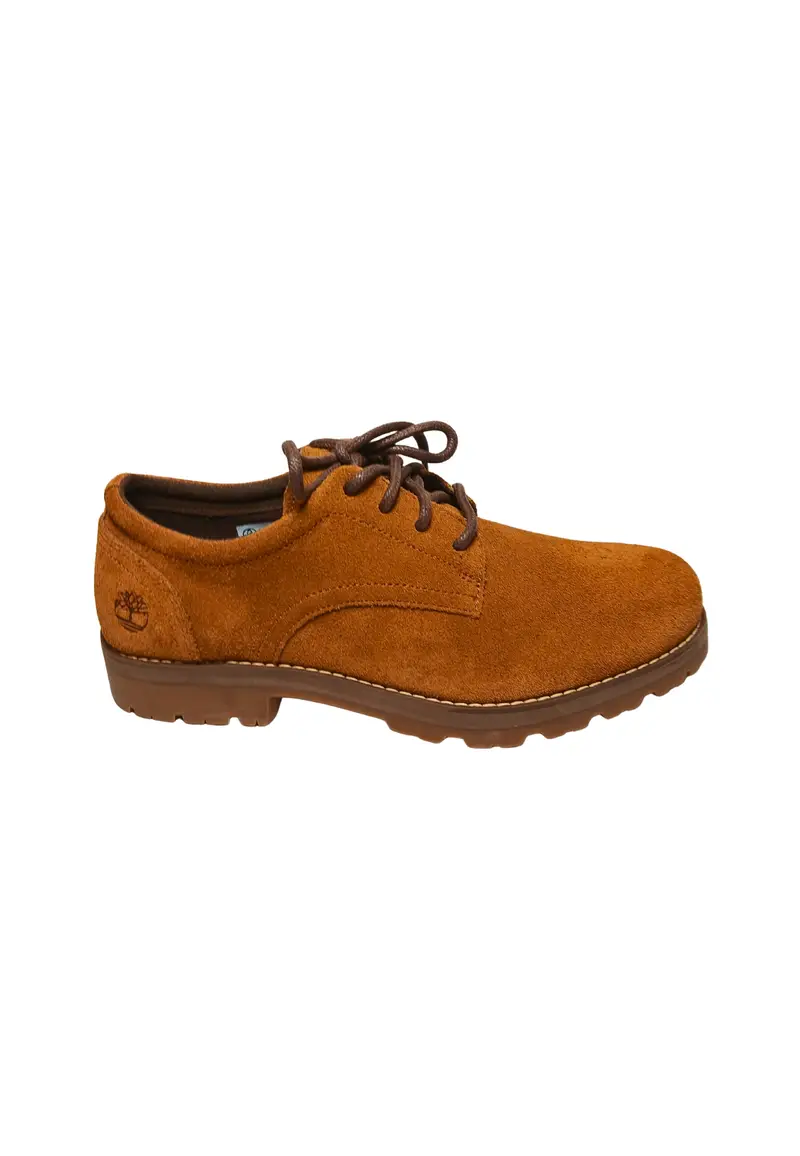 Scarpe Uomo Timberland Britton Square Lace Up Shoe Rust Suede BROWN