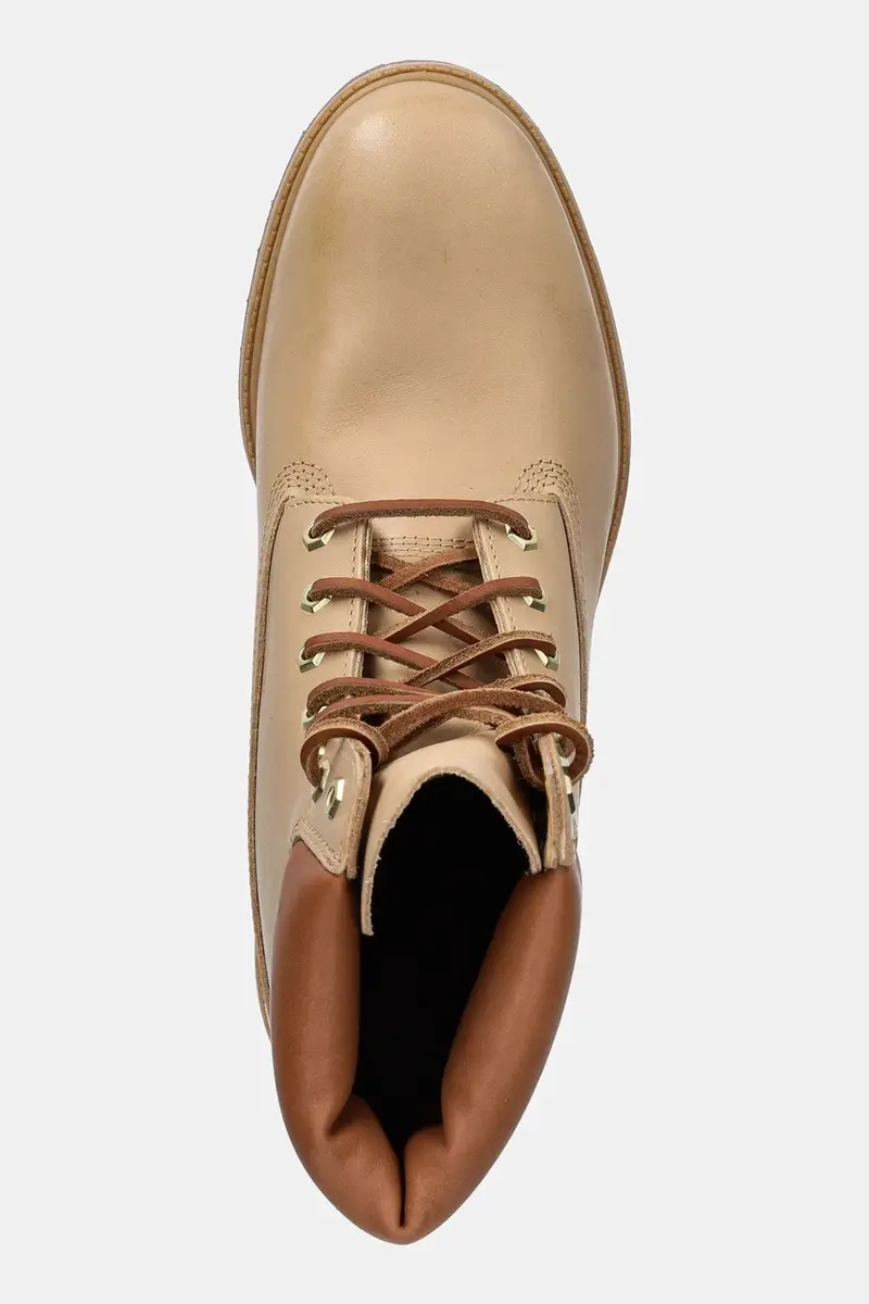 scarponi da trekking in pelle Premium 6 In Lace Waterproof Beige miniatura 4