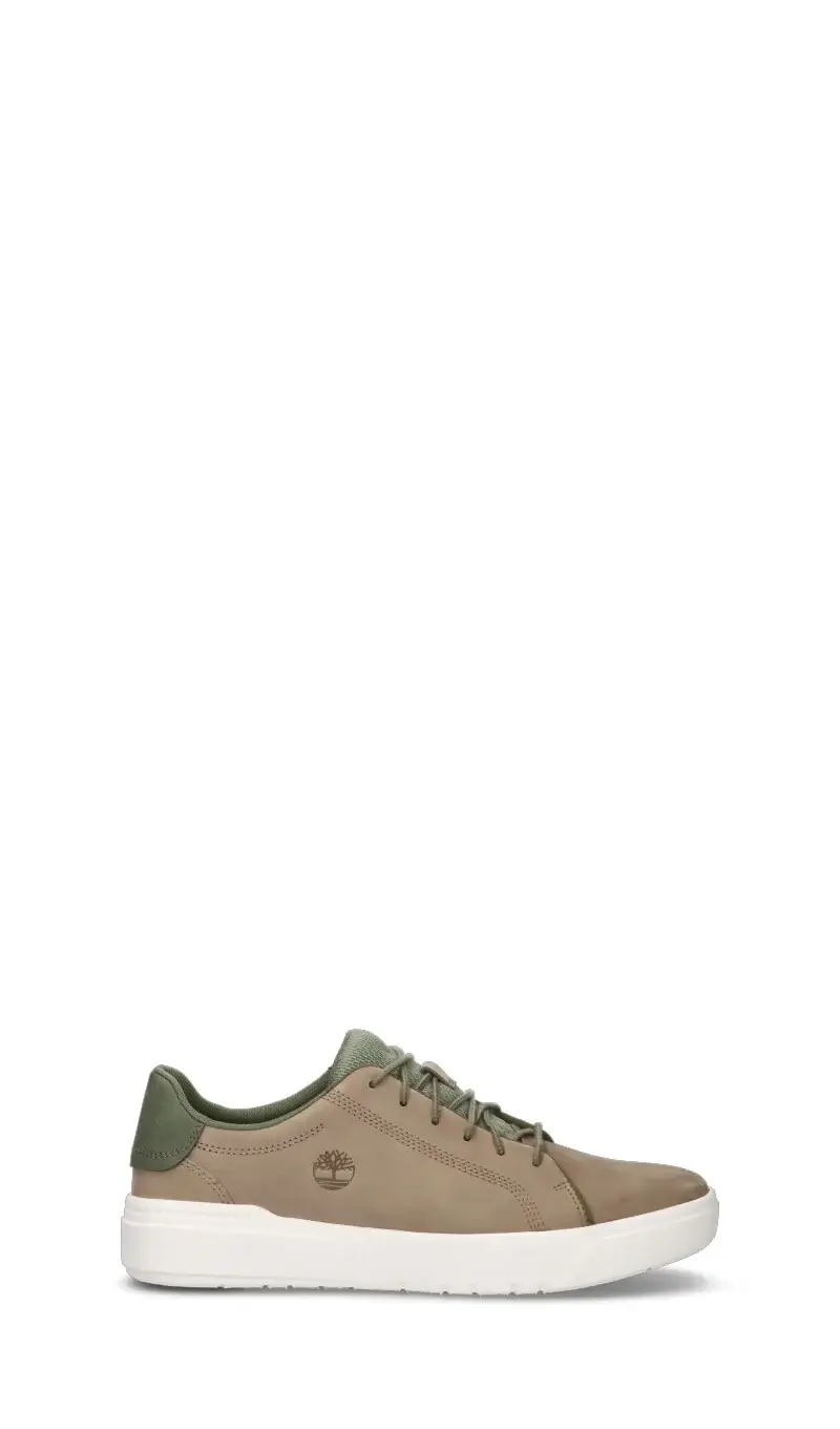 Sneaker uomo beige/verde militare in pelle Vario