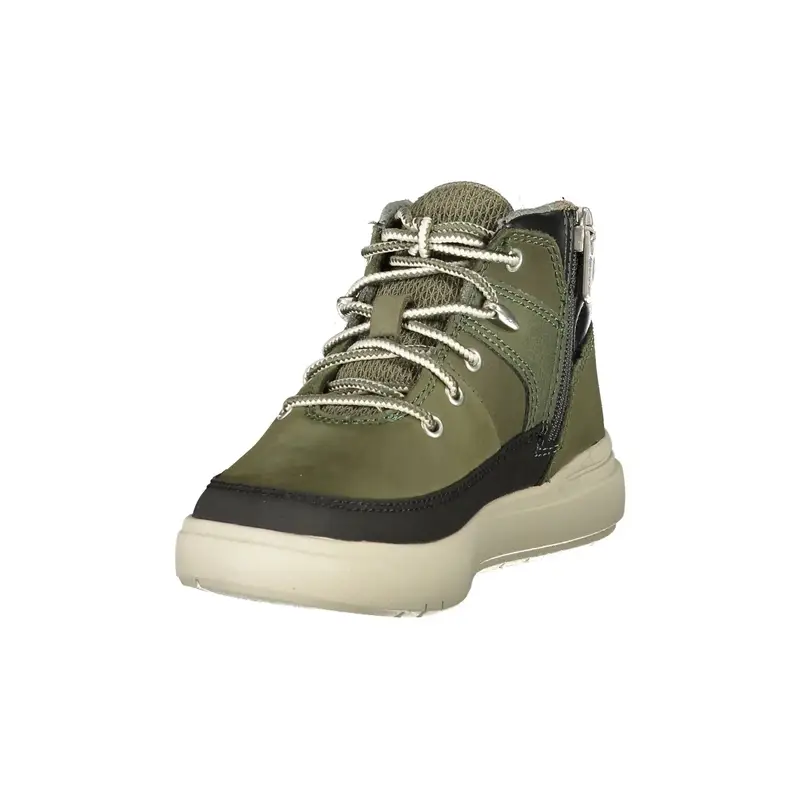 Sneakers Bambino Verdi con Lacci e Zip Laterale Verde miniatura 3