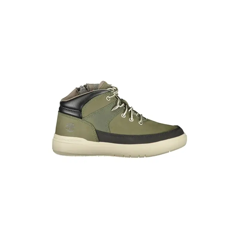 Sneakers Bambino Verdi con Lacci e Zip Laterale Verde