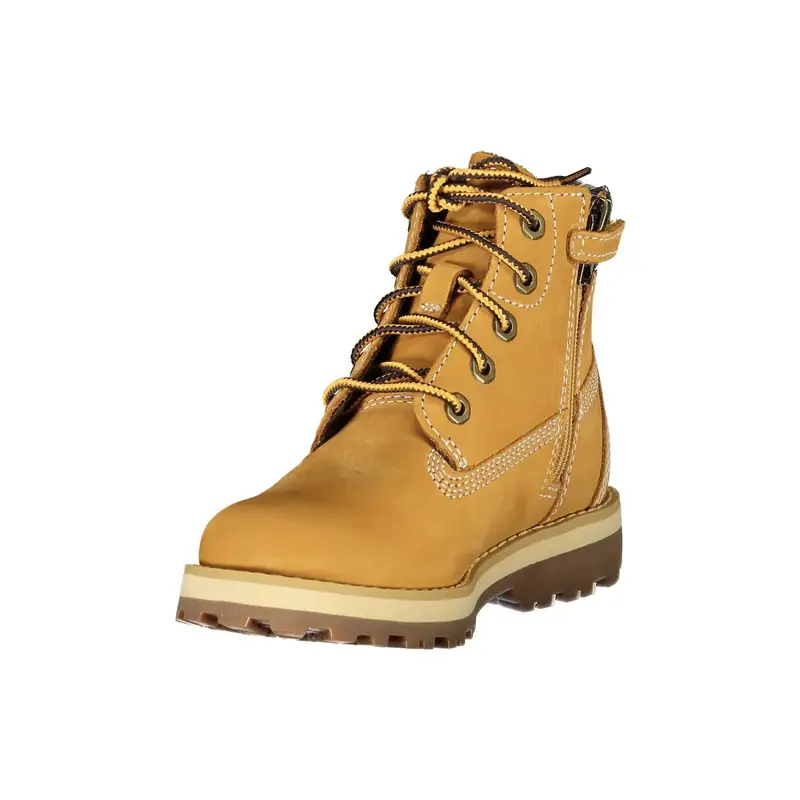 Stivaletti Bambino Marroni con Lacci e Zip Laterale Marrone miniatura 3