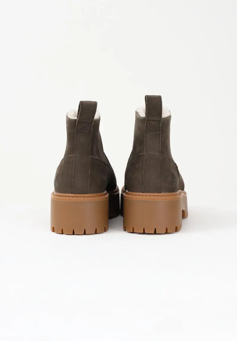 Stivaletti foderati con Plateau Stone Street marroni da donna miniatura 2