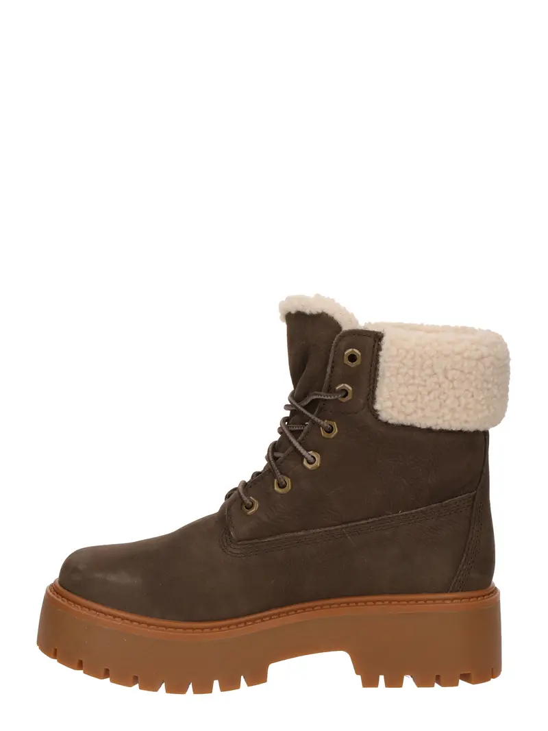 Stivaletto stringato marrone miniatura 3