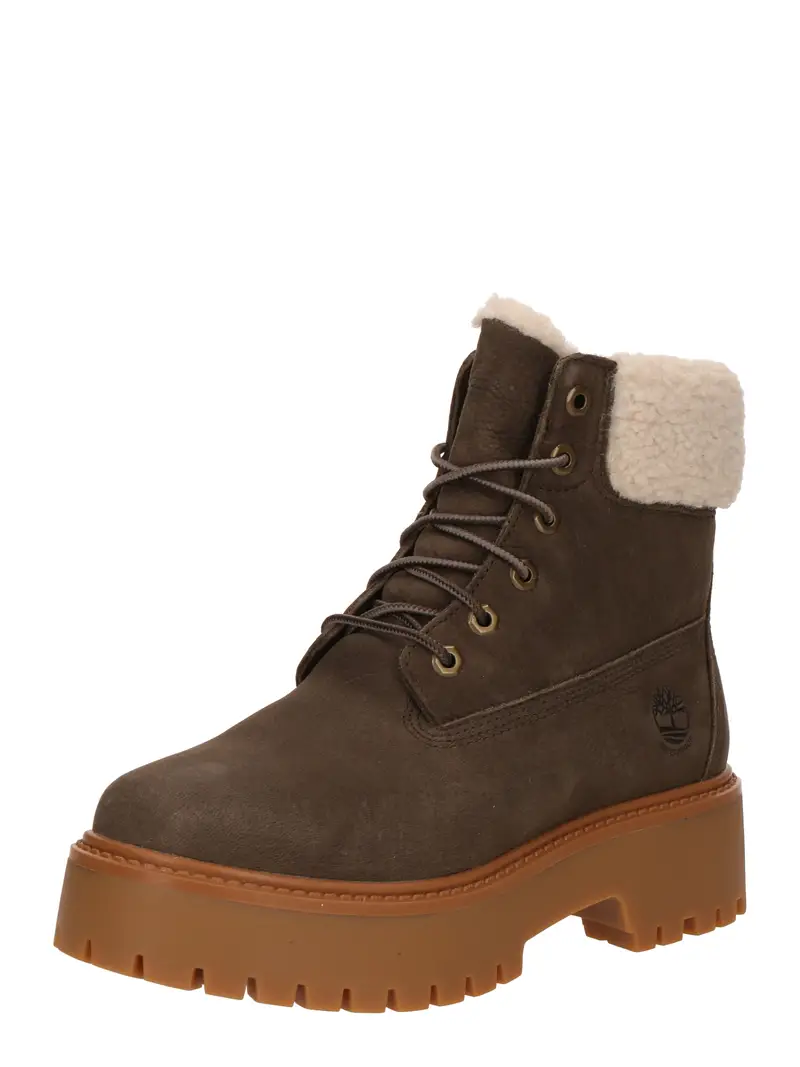 Stivaletto stringato marrone