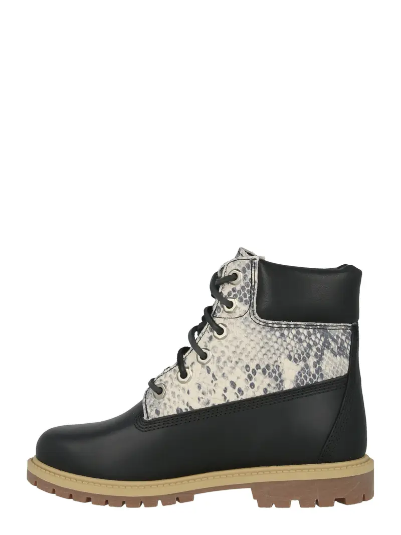 Stivaletto stringato nero / offwhite miniatura 2