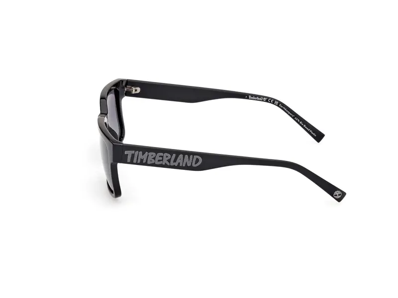 Timberland Unisex TB00012 01D Occhiali da sole Iniettato Nero Fumo Squadrata Polarizzata miniatura 2