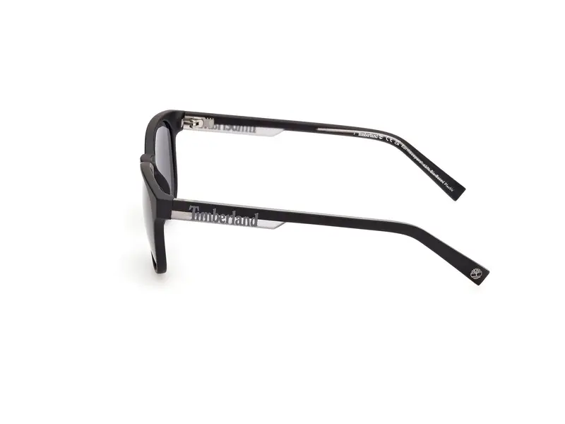 Timberland Unisex TB00014 02A Occhiali da sole Iniettato Nero Fumo Rotonda Normale miniatura 2