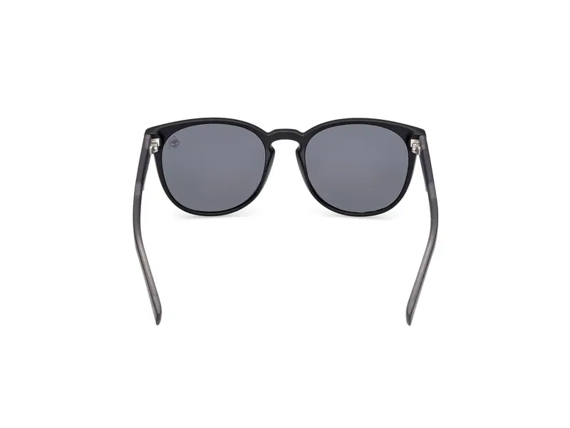 Timberland Unisex TB00014 02D Occhiali da sole Iniettato Nero Fumo Rotonda Polarizzata miniatura 3