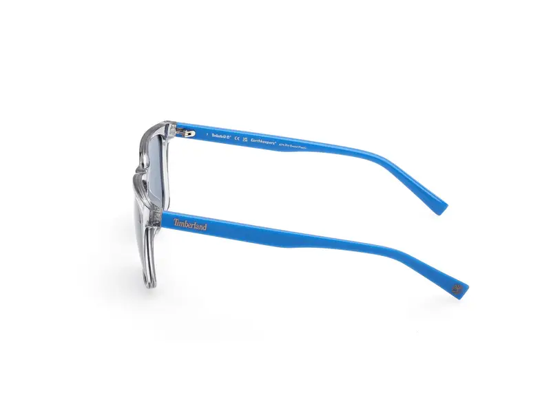 Timberland Unisex TB00047 20D Occhiali da sole Iniettato Grigio Fumo Squadrata Polarizzata miniatura 2