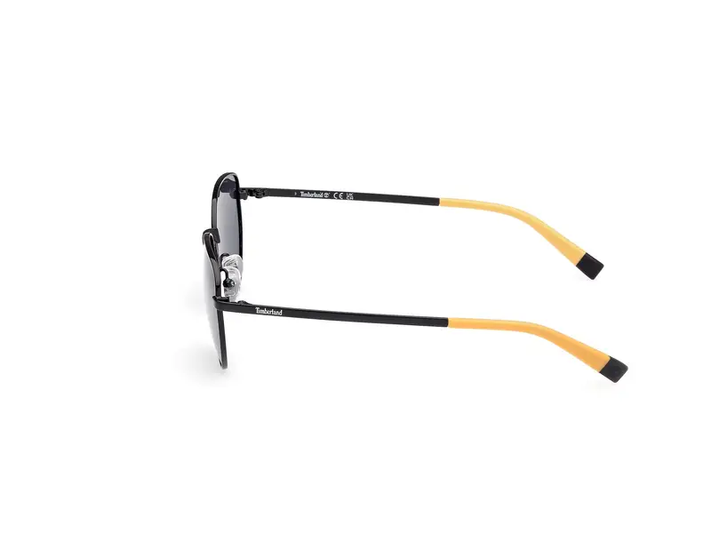 Timberland Unisex TB00048 01D Occhiali da sole Metallo Nero Fumo Rotonda Polarizzata miniatura 2