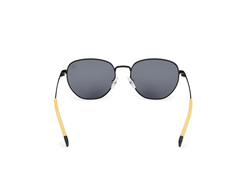 Timberland Unisex TB00048 01D Occhiali da sole Metallo Nero Fumo Rotonda Polarizzata miniatura 3