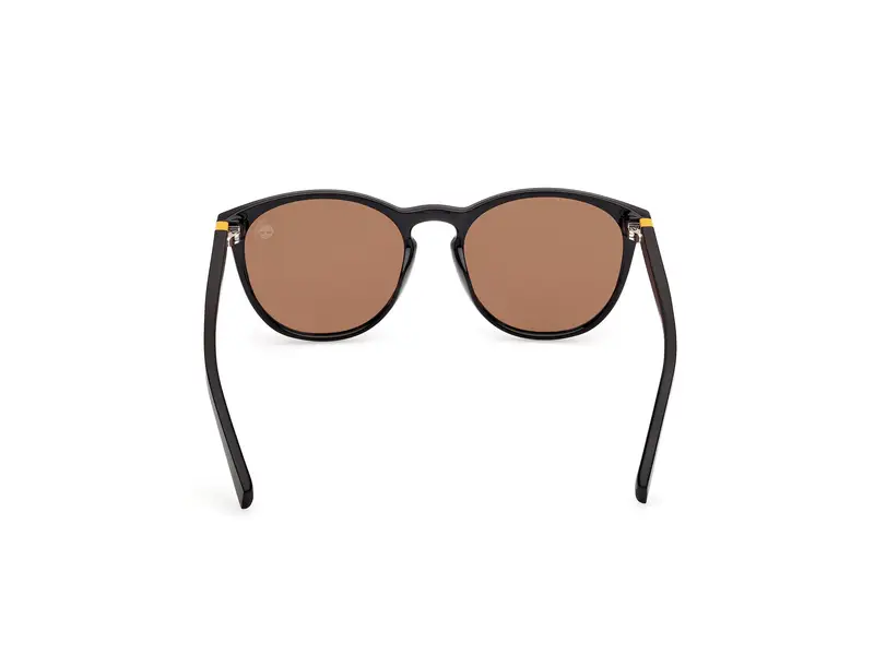 Timberland Unisex TB00049 01H Occhiali da sole Iniettato Nero Marrone Rotonda Polarizzata miniatura 3