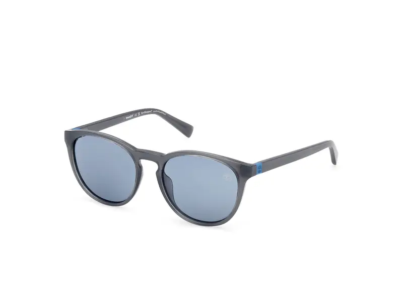 Timberland Unisex TB00049 20D Occhiali da sole Iniettato Grigio Fumo Rotonda Polarizzata