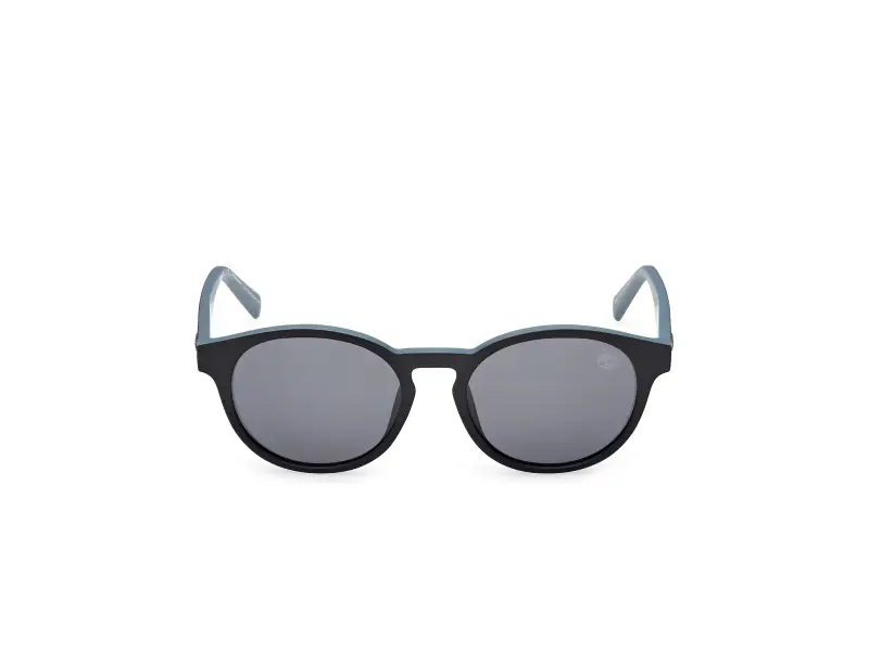 Unisex Timberland TB00077 02D Occhiali da sole Iniettato Nero Blu Rotonda Polarizzata miniatura 2