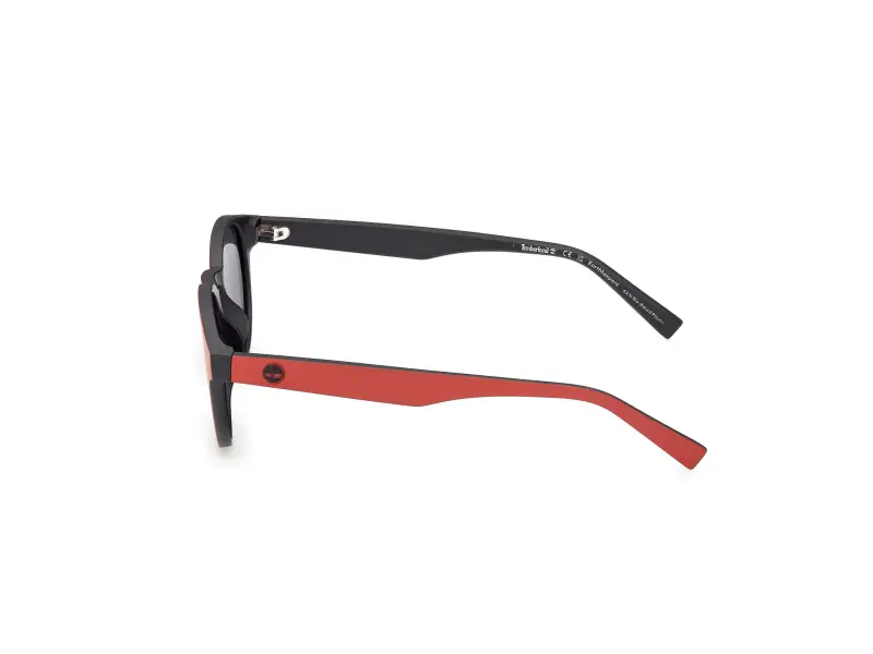 Unisex Timberland TB00077 67D Occhiali da sole Iniettato Rosso Fumo Rotonda Polarizzata miniatura 3