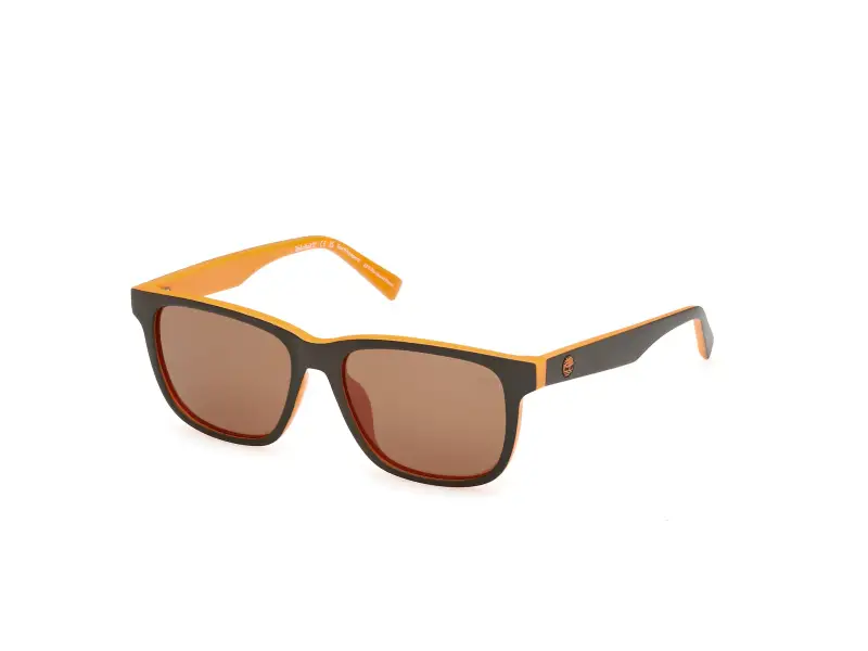 Unisex Timberland TB00078 97H Occhiali da sole Iniettato Verde Marrone Squadrata Polarizzata