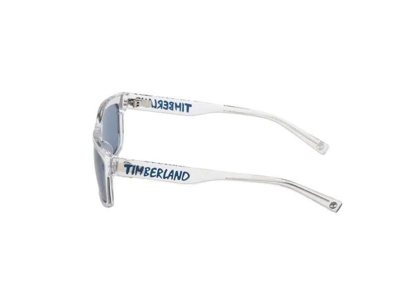 Unisex Timberland TB00080 26D Occhiali da sole Iniettato Trasparente Blu Squadrata Polarizzata miniatura 3