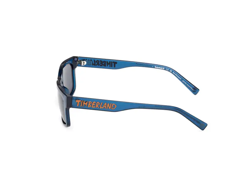 Unisex Timberland TB00080 90D Occhiali da sole Iniettato Blu Fumo Squadrata Polarizzata miniatura 3