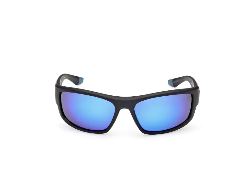 Unisex Timberland TB00081 02D Occhiali da sole Iniettato Nero Blu Squadrata Polarizzata miniatura 2