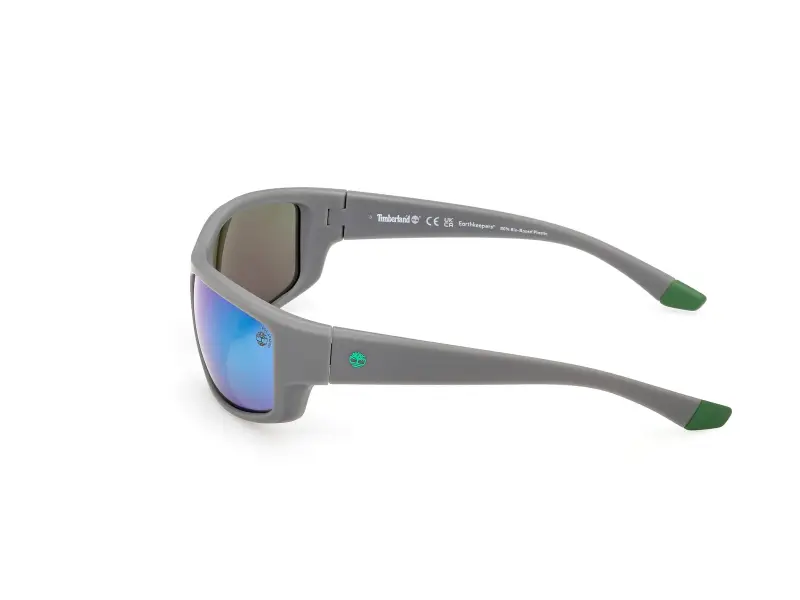Unisex Timberland TB00081 20R Occhiali da sole Iniettato Grigio Verde Squadrata Polarizzata miniatura 3
