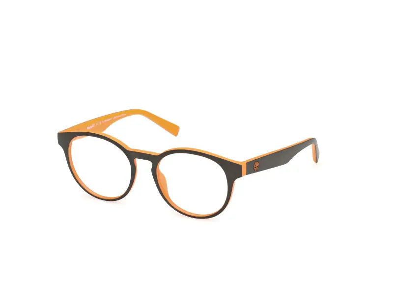 Unisex Timberland TB50101 097 Montature da vista Iniettato Verde Rotonda Normale